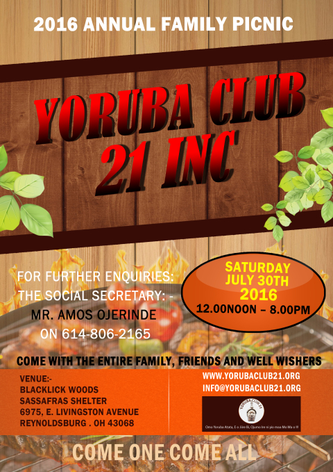 Yoruba Club 21 Annual Picnic 2016